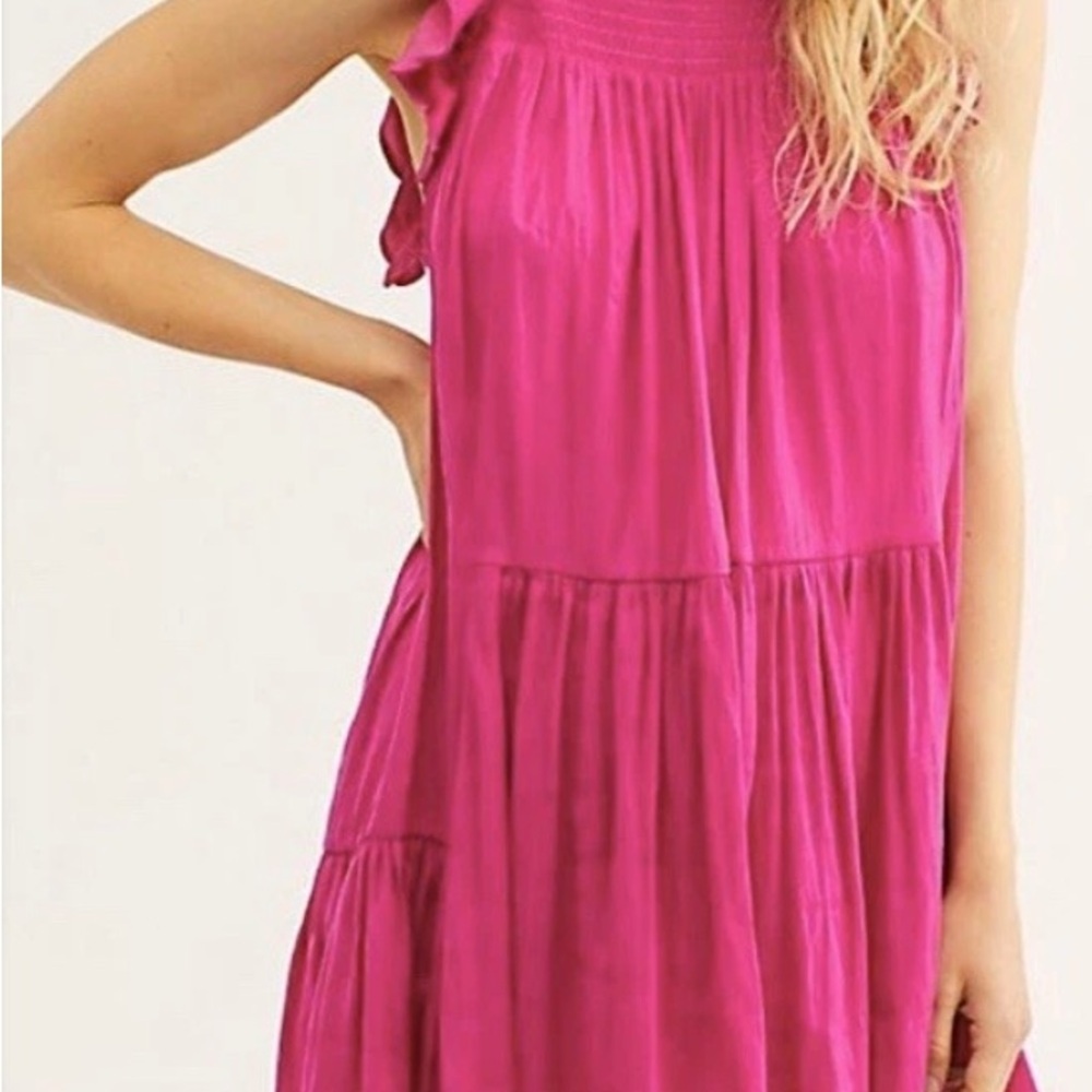 Intimately Free People Want Your Love Mini Dress in Deep Orchid - Size Large. - Picture 5 of 6
